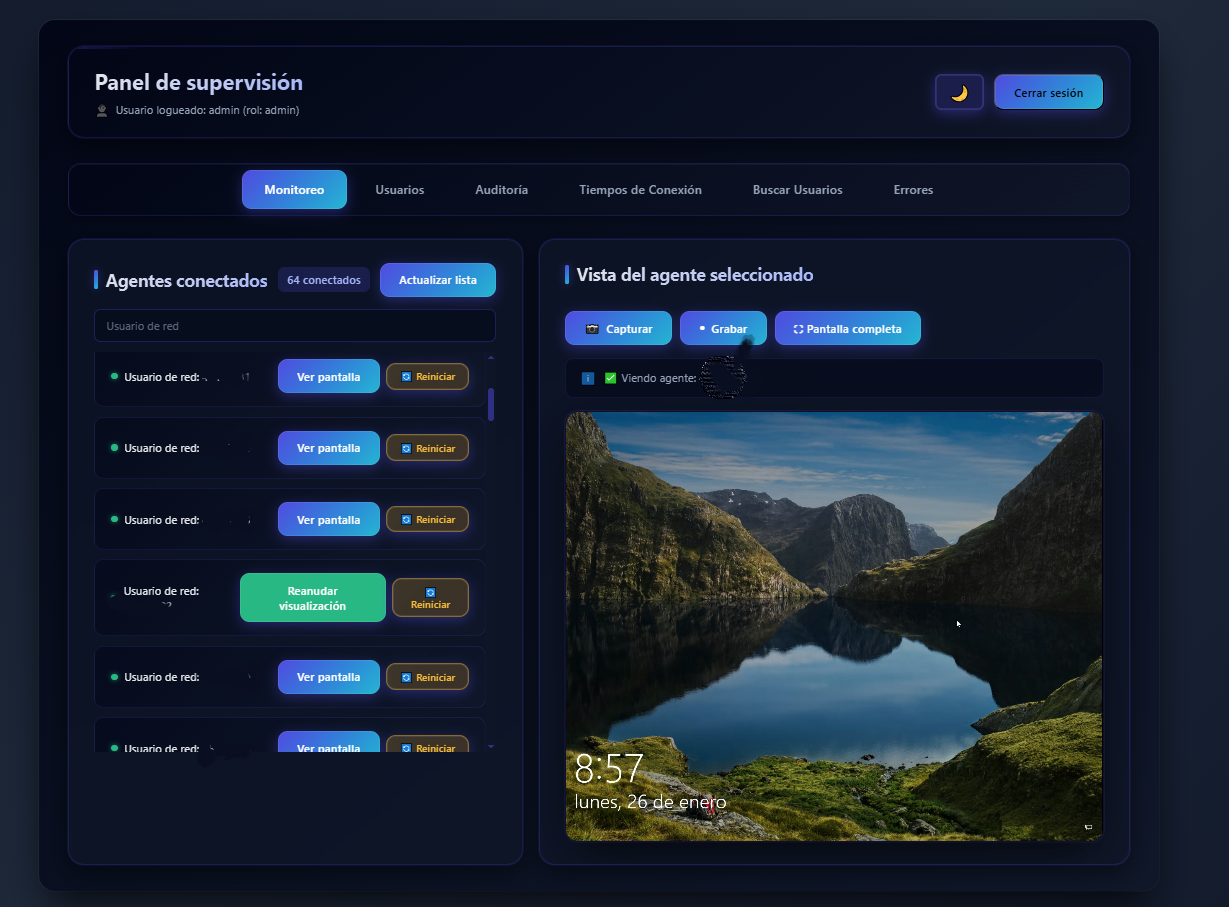 WatchPanel - Monitoreo en Línea
